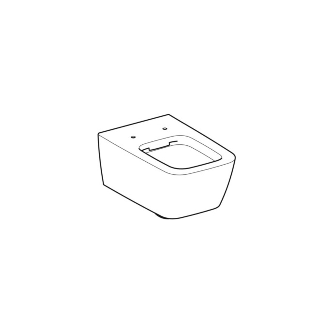 Geberit WC suspendu, cuvette à chasse profonde iCon Square 35x54 cm, abattant fermé, sans rebord, blanc K-Tect