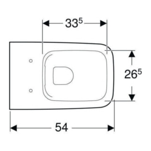 Geberit WC suspendu, cuvette à chasse profonde iCon Square 35x54 cm, abattant fermé, sans rebord, blanc K-Tect