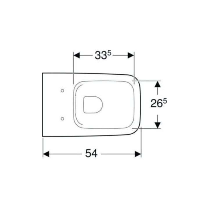 Geberit WC suspendu, cuvette à chasse profonde iCon Square 35x54 cm, abattant fermé, sans rebord, blanc K-Tect
