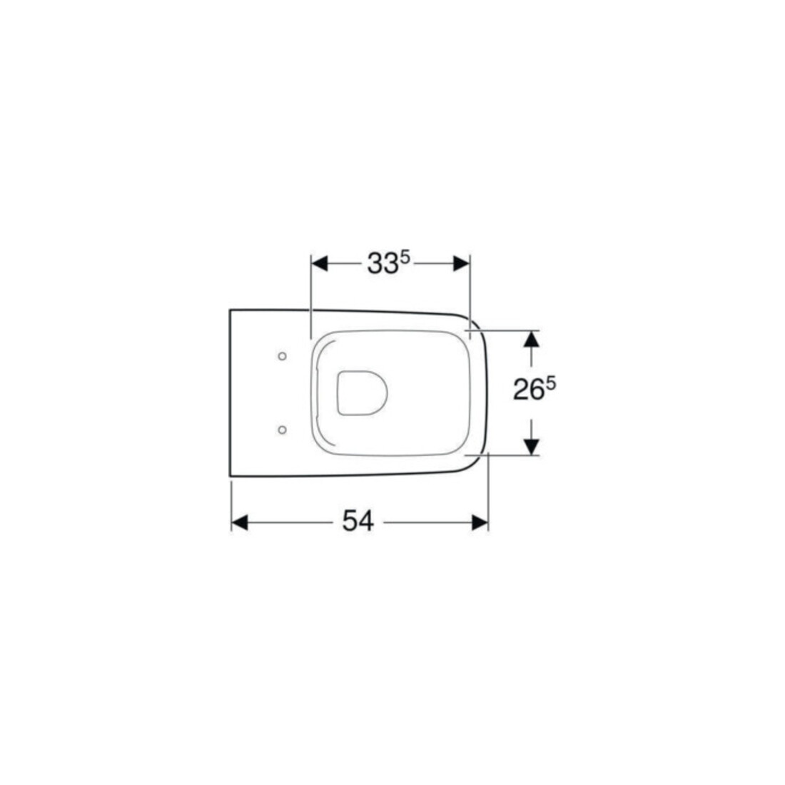 Geberit WC suspendu, cuvette à chasse profonde iCon Square 35x54 cm, abattant fermé, sans rebord, blanc K-Tect