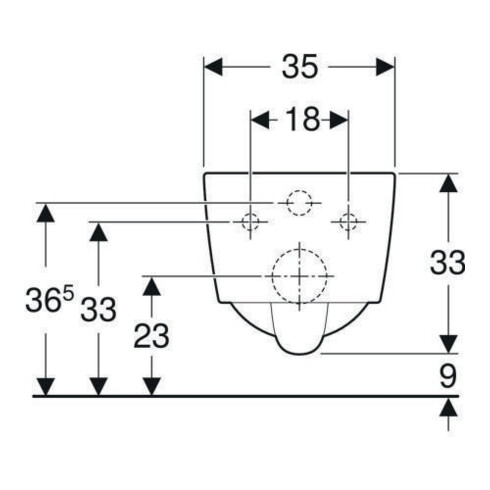 Geberit WC suspendu, cuvette à chasse profonde iCon Square 35x54 cm, abattant fermé, sans rebord, blanc K-Tect