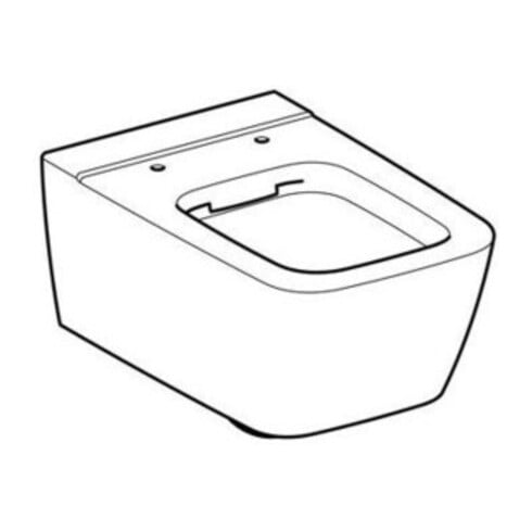 Geberit WC suspendu, cuvette à chasse profonde iCon Square 35x54 cm, abattant fermé, sans rebord, blanc K-Tect