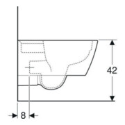Geberit WC suspendu, cuvette à chasse profonde iCon Square 35x54 cm, abattant fermé, sans rebord, blanc K-Tect-5
