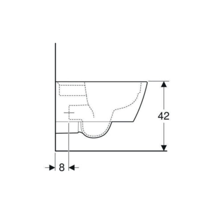 Geberit WC suspendu, cuvette à chasse profonde iCon Square 35x54 cm, abattant fermé, sans rebord, blanc K-Tect