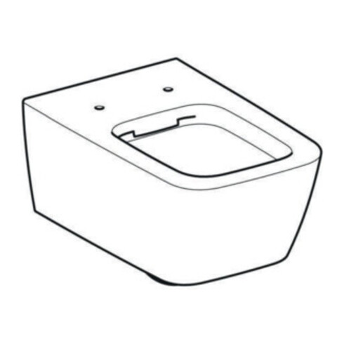 Geberit WC suspendu, cuvette à chasse profonde iCon Square 35x54 cm, abattant fermé, sans rebord, blanc K-Tect