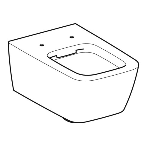 Geberit WC suspendu, cuvette à chasse profonde iCon Square 35x54 cm, abattant fermé, sans rebord, blanc K-Tect