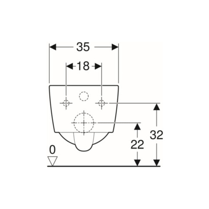 Geberit WC suspendu, cuvette à chasse profonde iCon Square 35x54 cm, abattant fermé, sans rebord, blanc K-Tect