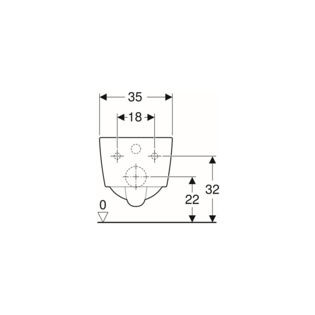Geberit WC suspendu, cuvette à chasse profonde iCon Square 35x54 cm, abattant fermé, sans rebord, blanc K-Tect