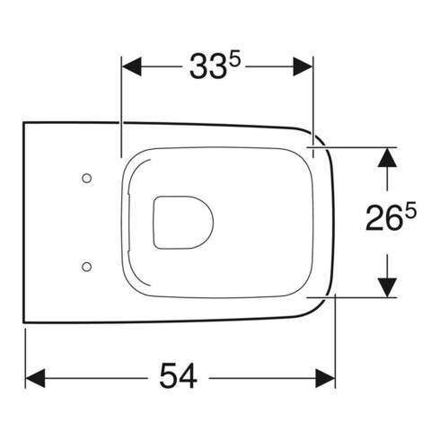 Geberit WC suspendu, cuvette à chasse profonde iCon Square 35x54 cm, abattant fermé, sans rebord, blanc K-Tect