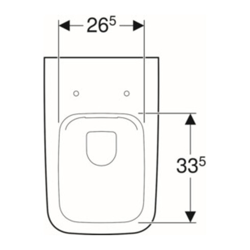 Geberit WC suspendu, cuvette à chasse profonde iCon Square 35x54 cm, abattant fermé, sans rebord, blanc K-Tect