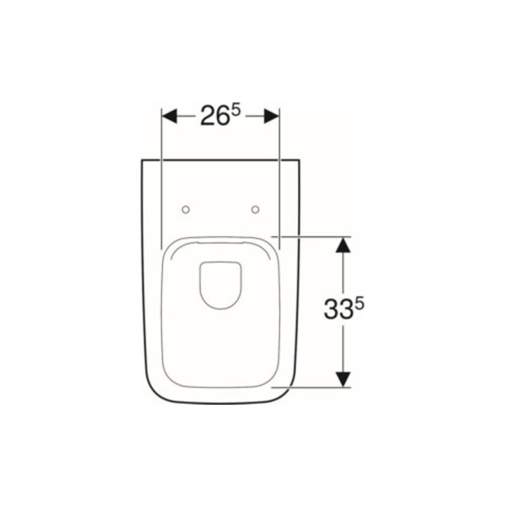 Geberit WC suspendu, cuvette à chasse profonde iCon Square 35x54 cm, abattant fermé, sans rebord, blanc K-Tect