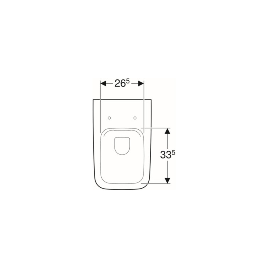 Geberit WC suspendu, cuvette à chasse profonde iCon Square 35x54 cm, abattant fermé, sans rebord, blanc K-Tect