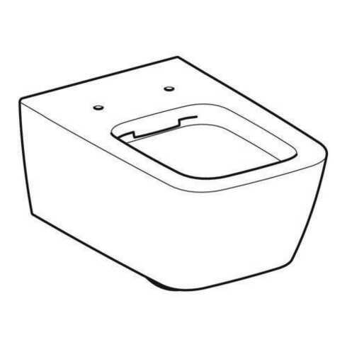 Geberit WC suspendu, cuvette à chasse profonde iCon Square 35x54 cm, abattant fermé, sans rebord, blanc K-Tect
