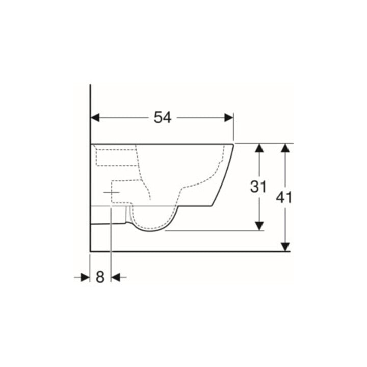Geberit WC suspendu, cuvette à chasse profonde iCon Square 35x54 cm, abattant fermé, sans rebord, blanc K-Tect