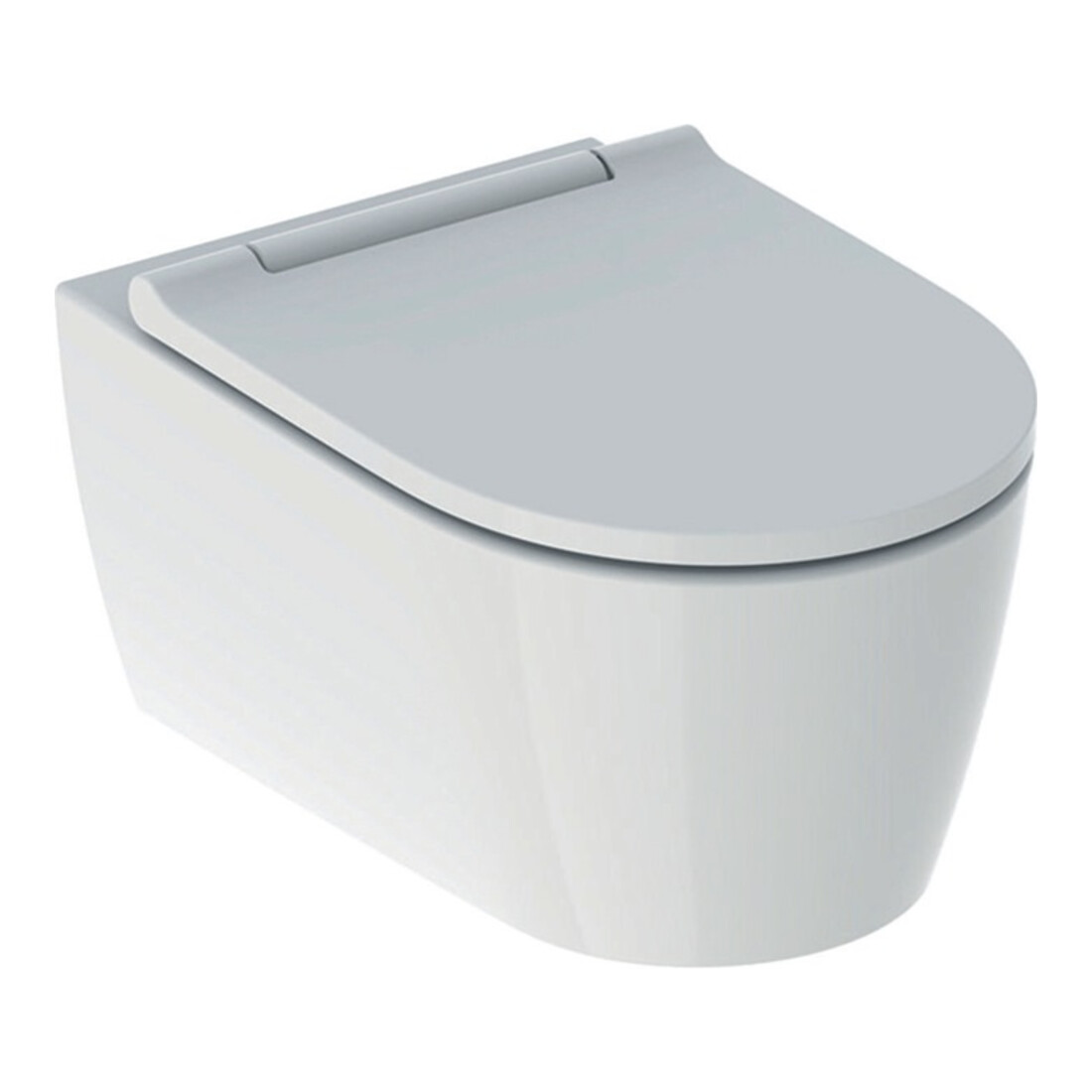Geberit WC suspendu, cuvette à chasse profonde One avec siège WC, blanc/blanc Keratec