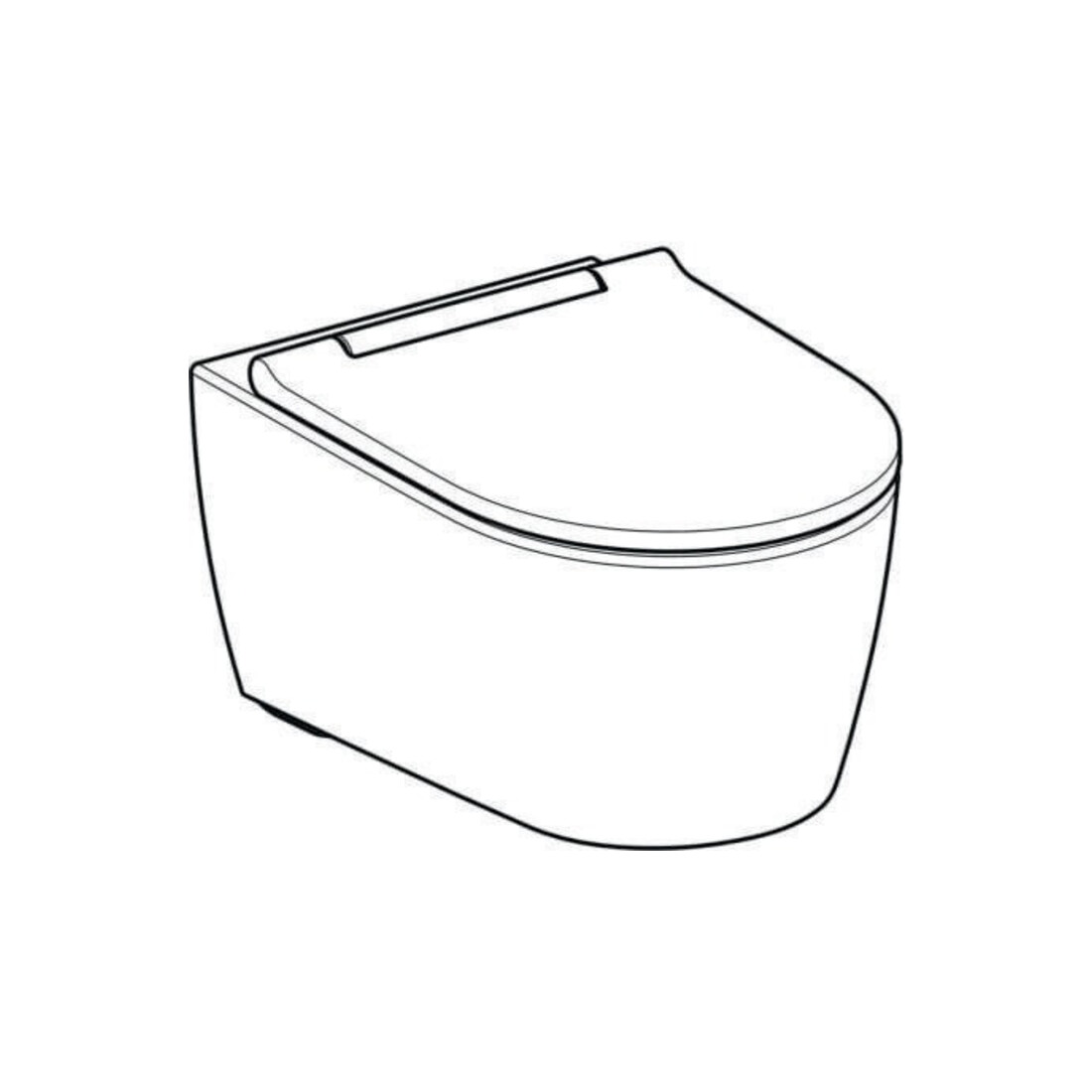 Geberit WC suspendu, cuvette à chasse profonde One avec siège WC, blanc/blanc Keratec