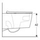 Geberit WC suspendu, cuvette à chasse profonde One avec siège WC, blanc/blanc Keratec