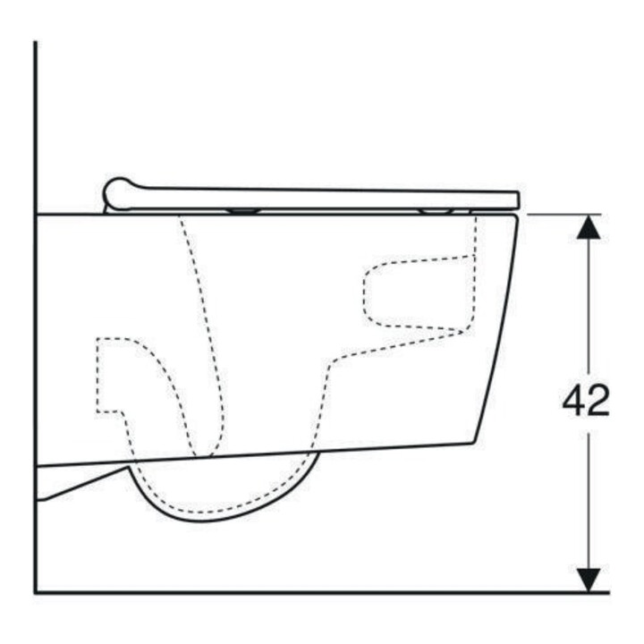 Geberit WC suspendu, cuvette à chasse profonde One avec siège WC, blanc/blanc Keratec