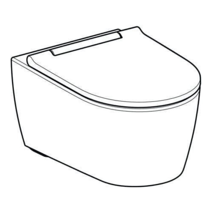 Geberit WC suspendu, cuvette à chasse profonde One avec siège WC, blanc/blanc Keratec