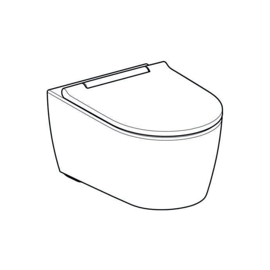Geberit WC suspendu, cuvette à chasse profonde One avec siège WC, blanc/blanc Keratec