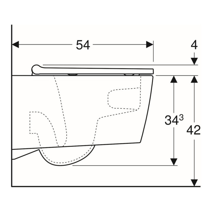 Geberit WC suspendu, cuvette à chasse profonde One avec siège WC, blanc/blanc Keratec