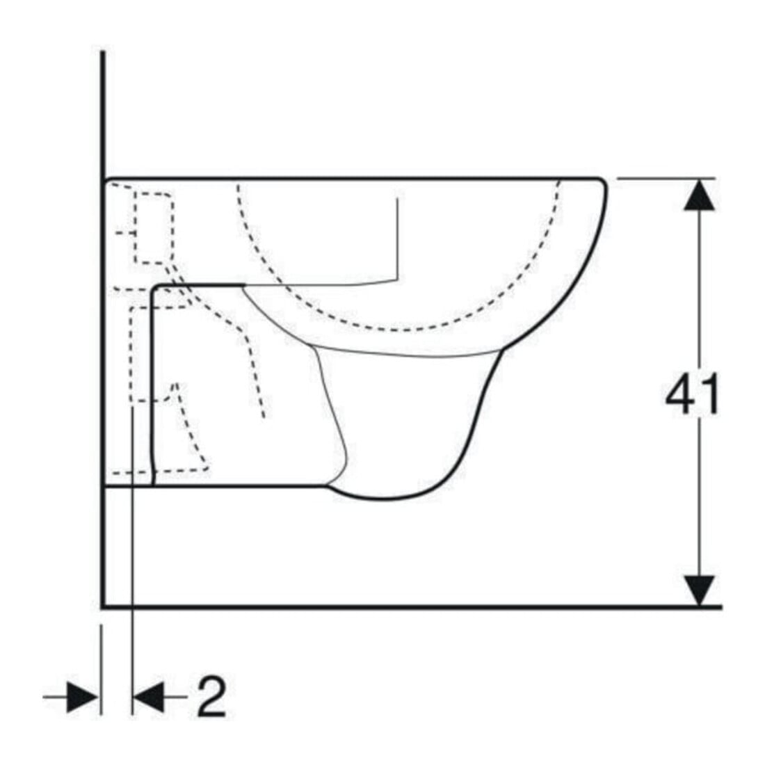 Geberit WC suspendu, cuvette à chasse profonde Renova 6/5 l, beige bahama