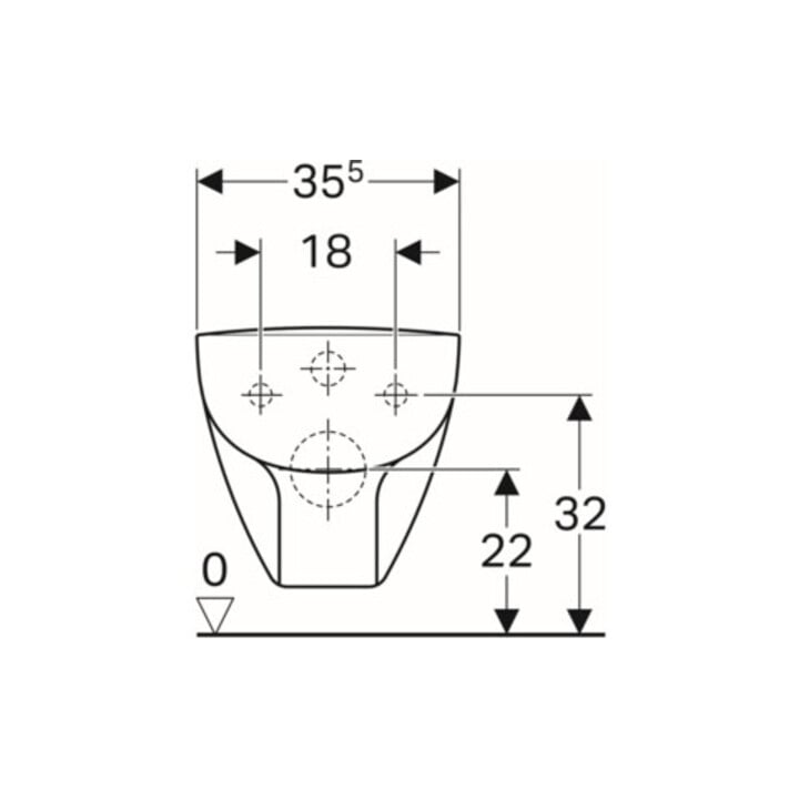 Geberit WC suspendu, cuvette à chasse profonde Renova Compact sq 6/5 l, profondeur réduite, blanc