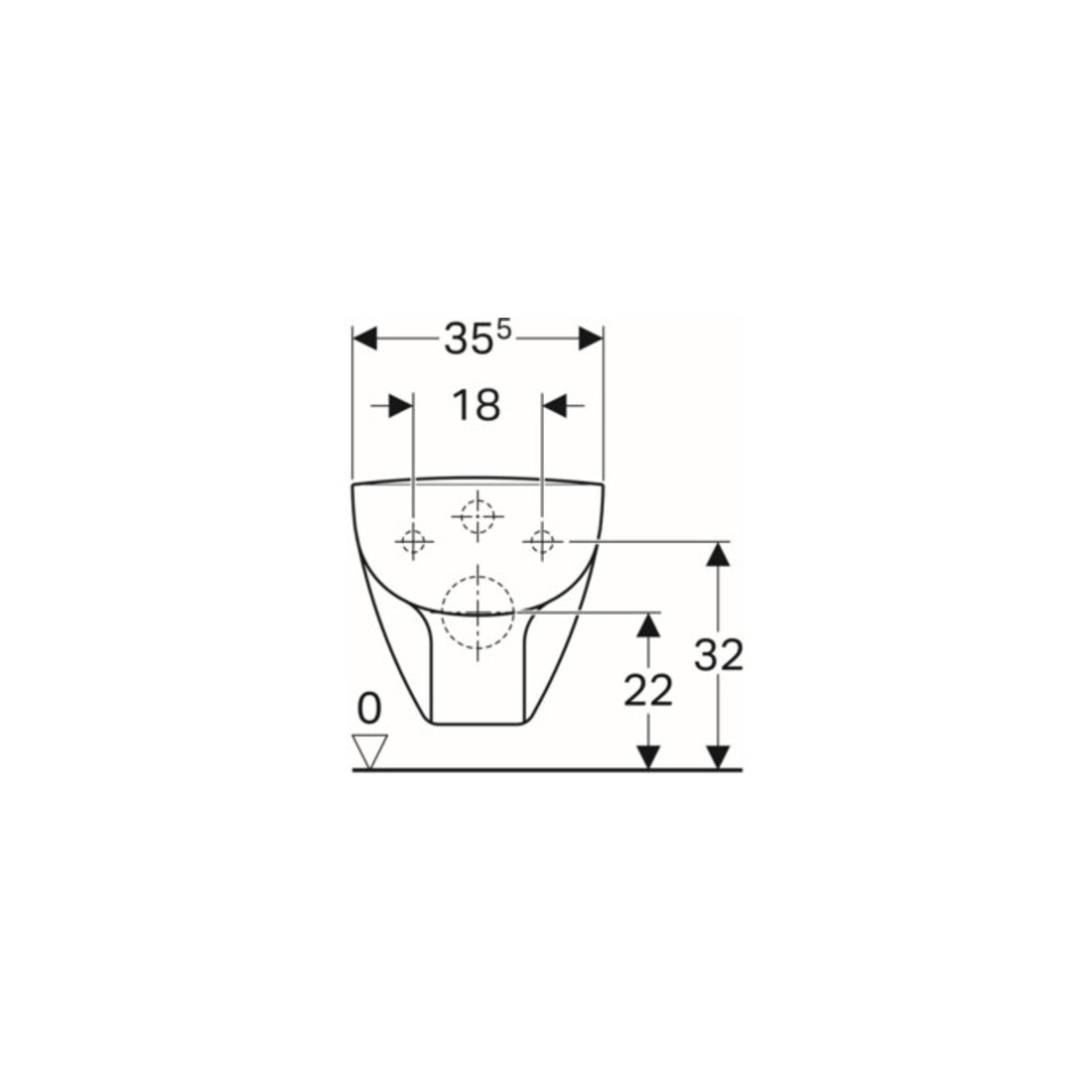 Geberit WC suspendu, cuvette à chasse profonde Renova Compact sq 6/5 l, profondeur réduite, blanc