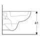 Geberit WC suspendu, cuvette à chasse profonde Renova Compact sq 6/5 l, profondeur réduite, blanc