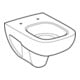Geberit WC suspendu, cuvette à chasse profonde Renova Compact sq 6/5 l, profondeur réduite, blanc