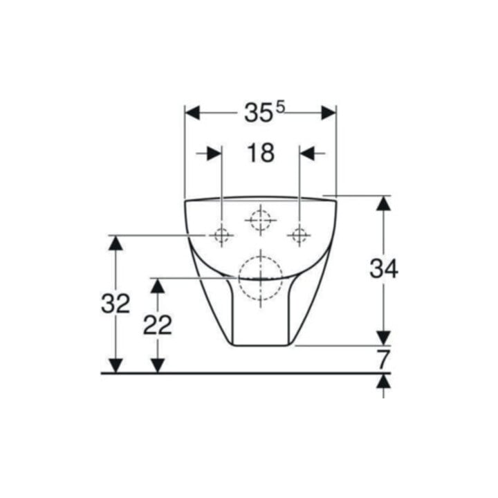 Geberit WC suspendu, cuvette à chasse profonde Renova Compact sq 6/5 l, profondeur réduite, blanc