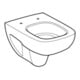 Geberit WC suspendu, cuvette à chasse profonde Renova Compact sq 6/5 l, profondeur réduite, blanc