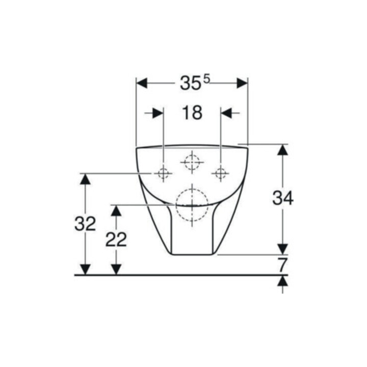 Geberit WC suspendu, cuvette à chasse profonde Renova Compact sq 6/5 l, profondeur réduite, blanc