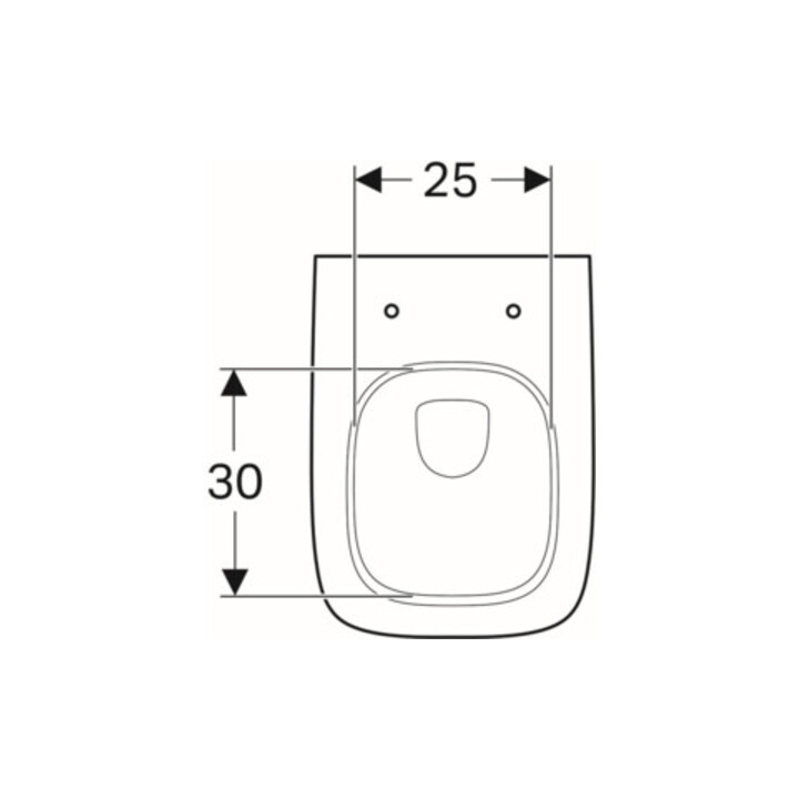 Geberit WC suspendu, cuvette à chasse profonde Renova Compact sq 6/5 l, profondeur réduite, blanc