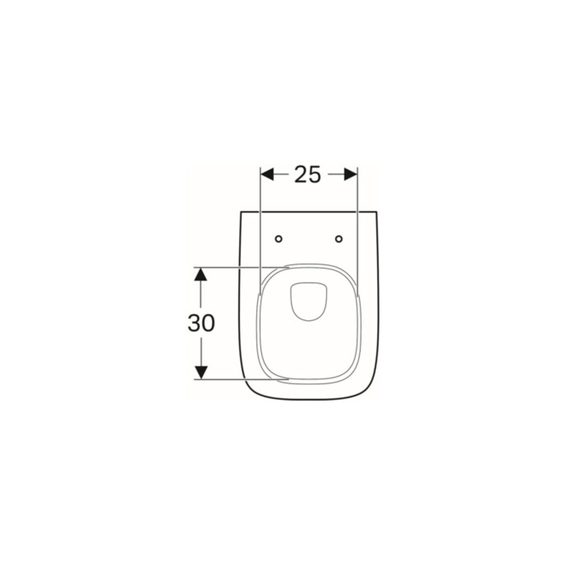 Geberit WC suspendu, cuvette à chasse profonde Renova Compact sq 6/5 l, profondeur réduite, blanc