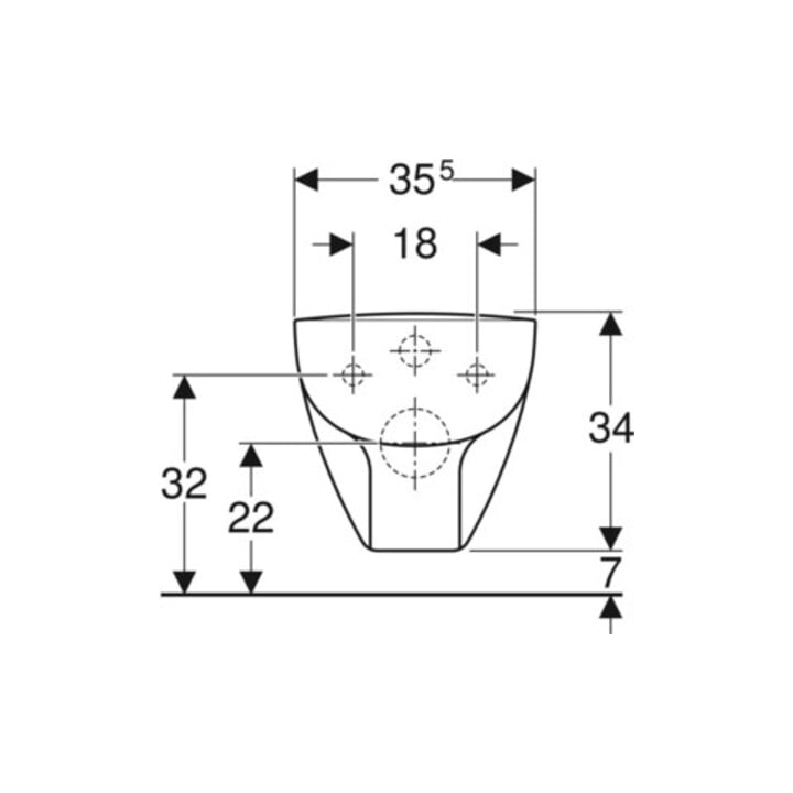 Geberit WC suspendu, cuvette à chasse profonde Renova Compact sq 6/5 l, profondeur réduite, blanc