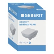 Geberit WC suspendu, cuvette à chasse profonde Renova Plan 6/5 l, avec abattant, blanc-2