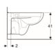 Geberit WC suspendu, cuvette à chasse profonde Renova Plan 6/5 l, sans bride, blanc KeraTect-2