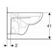 Geberit WC suspendu, cuvette à chasse profonde Renova Plan 6/5 l, sans bride, blanc KeraTect-2