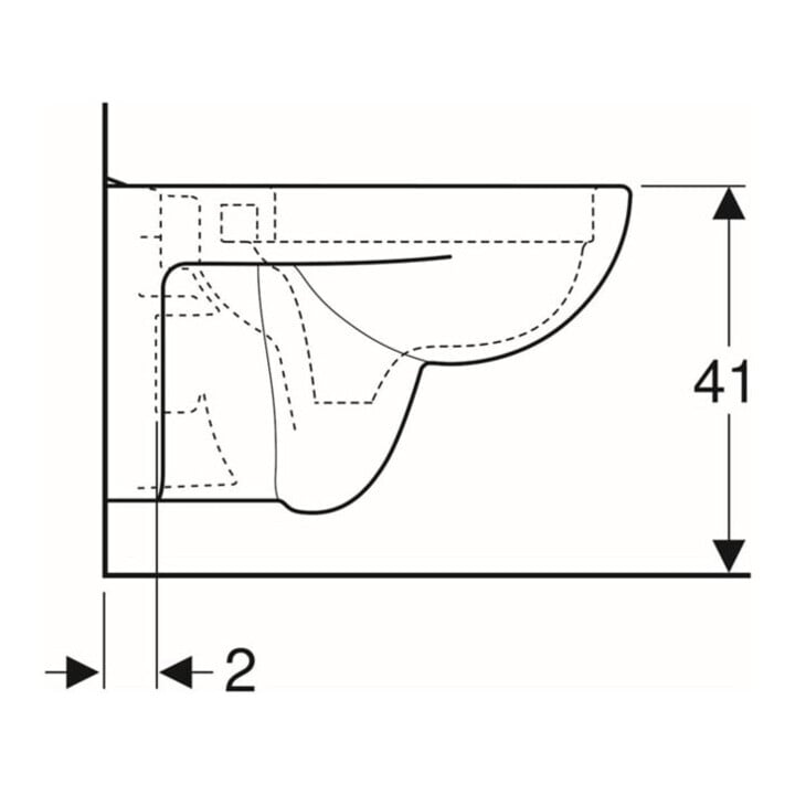Geberit WC suspendu, cuvette à chasse profonde Renova Plan 6/5 l, sans bride, blanc KeraTect