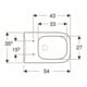 Geberit WC suspendu, cuvette à chasse profonde Renova Plan 6/5 l, sans bride, blanc KeraTect
