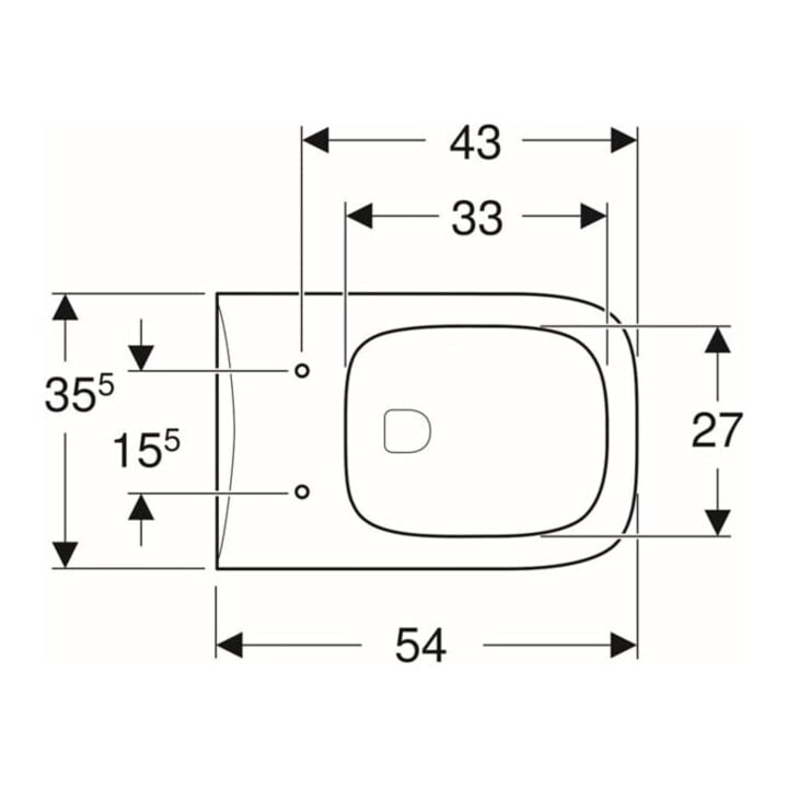 Geberit WC suspendu, cuvette à chasse profonde Renova Plan 6/5 l, sans bride, blanc KeraTect