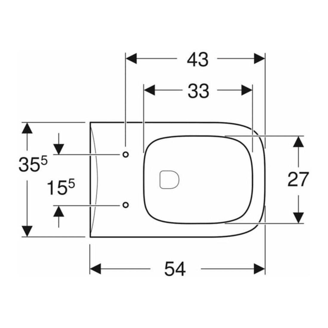 Geberit WC suspendu, cuvette à chasse profonde Renova Plan 6/5 l, sans bride, blanc KeraTect