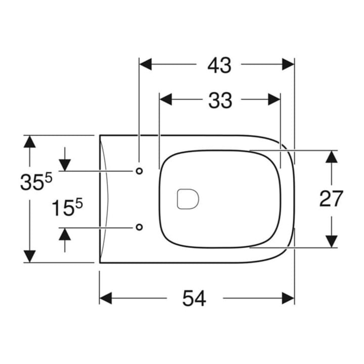 Geberit WC suspendu, cuvette à chasse profonde Renova Plan 6/5 l, sans bride, blanc KeraTect
