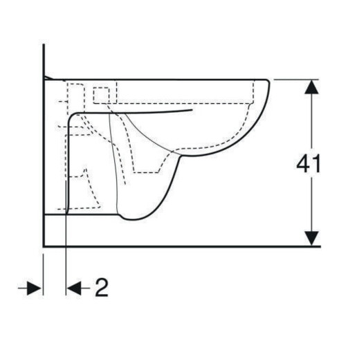 Geberit WC suspendu, cuvette à chasse profonde Renova Plan 6/5 l, sans bride, blanc KeraTect