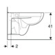 Geberit WC suspendu, cuvette à chasse profonde Renova Plan 6/5 l, sans bride, blanc KeraTect