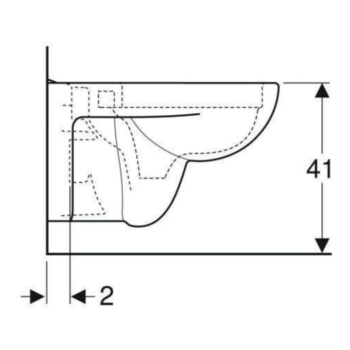 Geberit WC suspendu, cuvette à chasse profonde Renova Plan 6/5 l, sans bride, blanc KeraTect