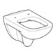 Geberit WC suspendu, cuvette à chasse profonde Renova Plan 6/5 l, sans bride, blanc KeraTect