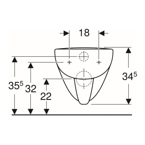 Geberit WC suspendu, cuvette à chasse profonde Renova Plan 6/5 l, sans bride, blanc KeraTect