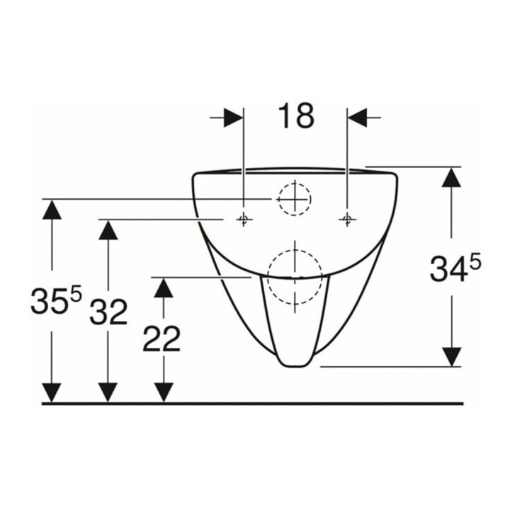 Geberit WC suspendu, cuvette à chasse profonde Renova Plan 6/5 l, sans bride, blanc KeraTect